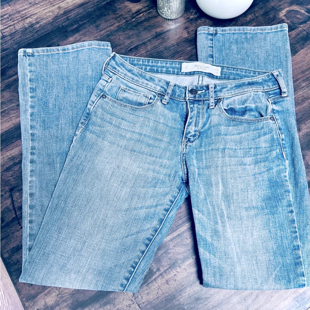 Abercrombie & Fitch Women's Light Blue Skinny Boot cut jeans